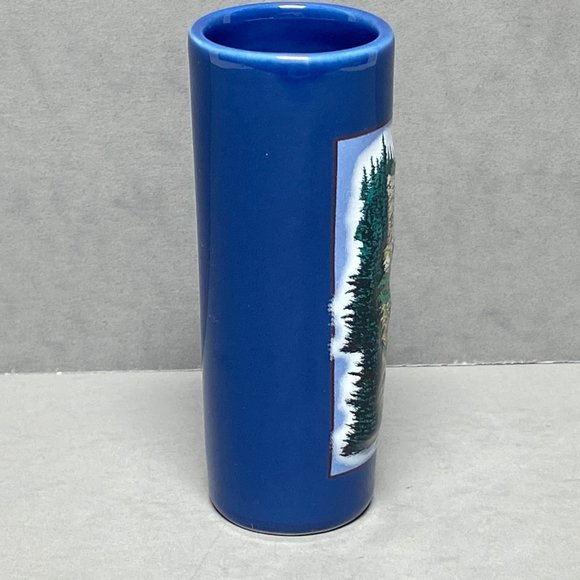 Multnomah Falls Oregon 3D Tall Shot Glass Cobalt Blue Shooter Souvenir - Picture 3 of 9